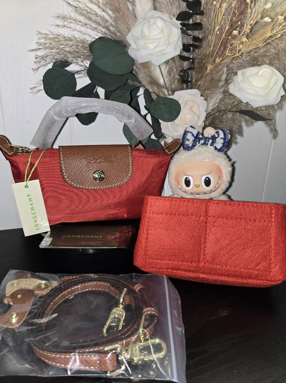 Longchamp RED Women's Bag w/Organizer